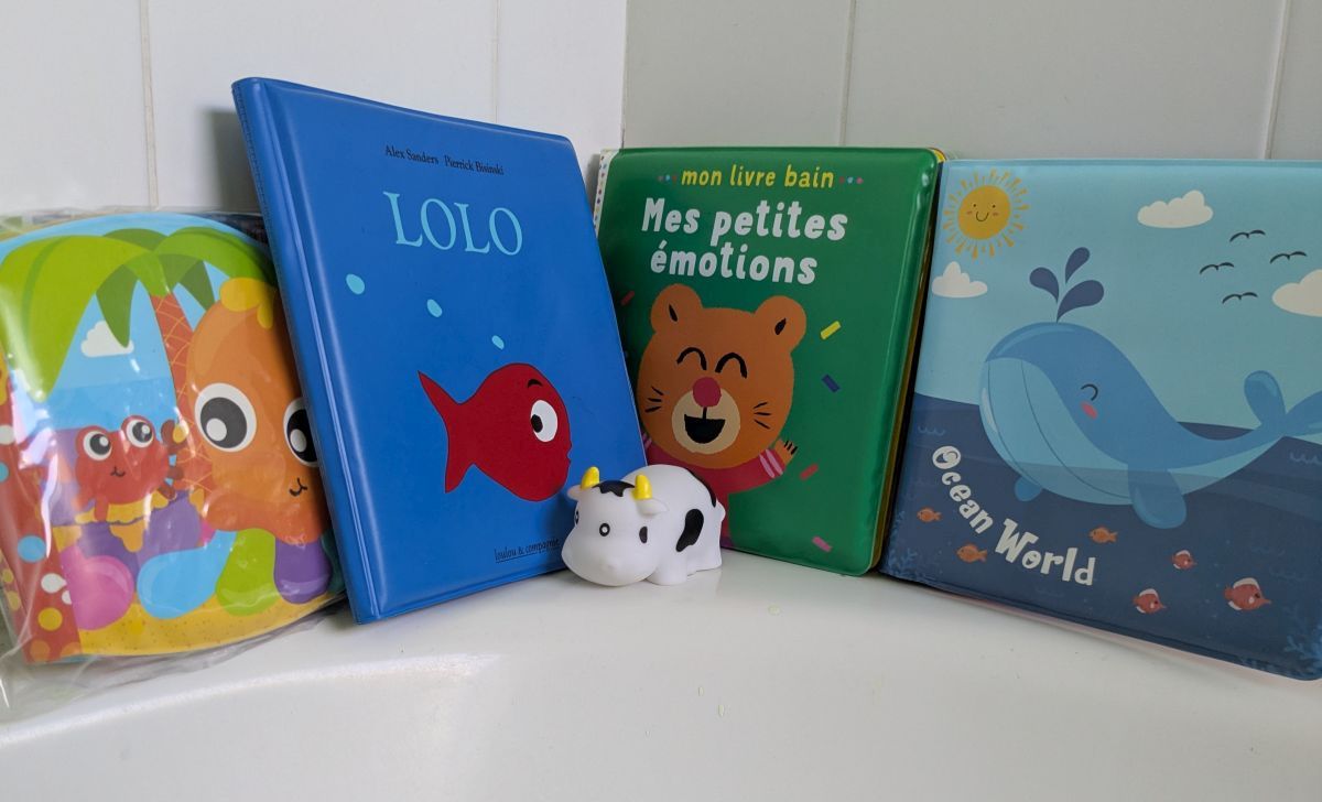 Les livres et les bébés, livre de bain